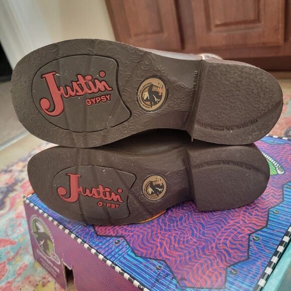Justin L9995 Ladies Gypsy Boot • Café Brown • Round Toe • Size 7 - Picture 6 of 13